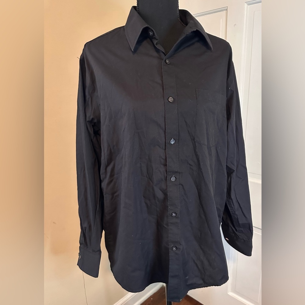 Men’s A2Z Black long sleeve button up